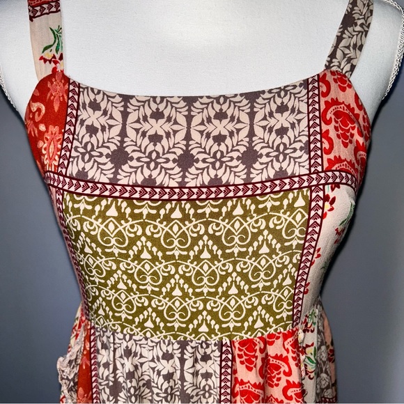 Anthropologie Bold Floral Print Patchwork Maxi Dress - Picture 10 of 10